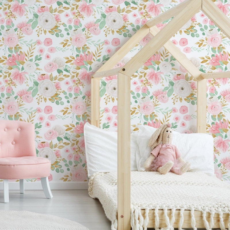 Floral Jungle Peel & Stick Wallpaper - Floral Jungle, gender_girl, Theme_Floral