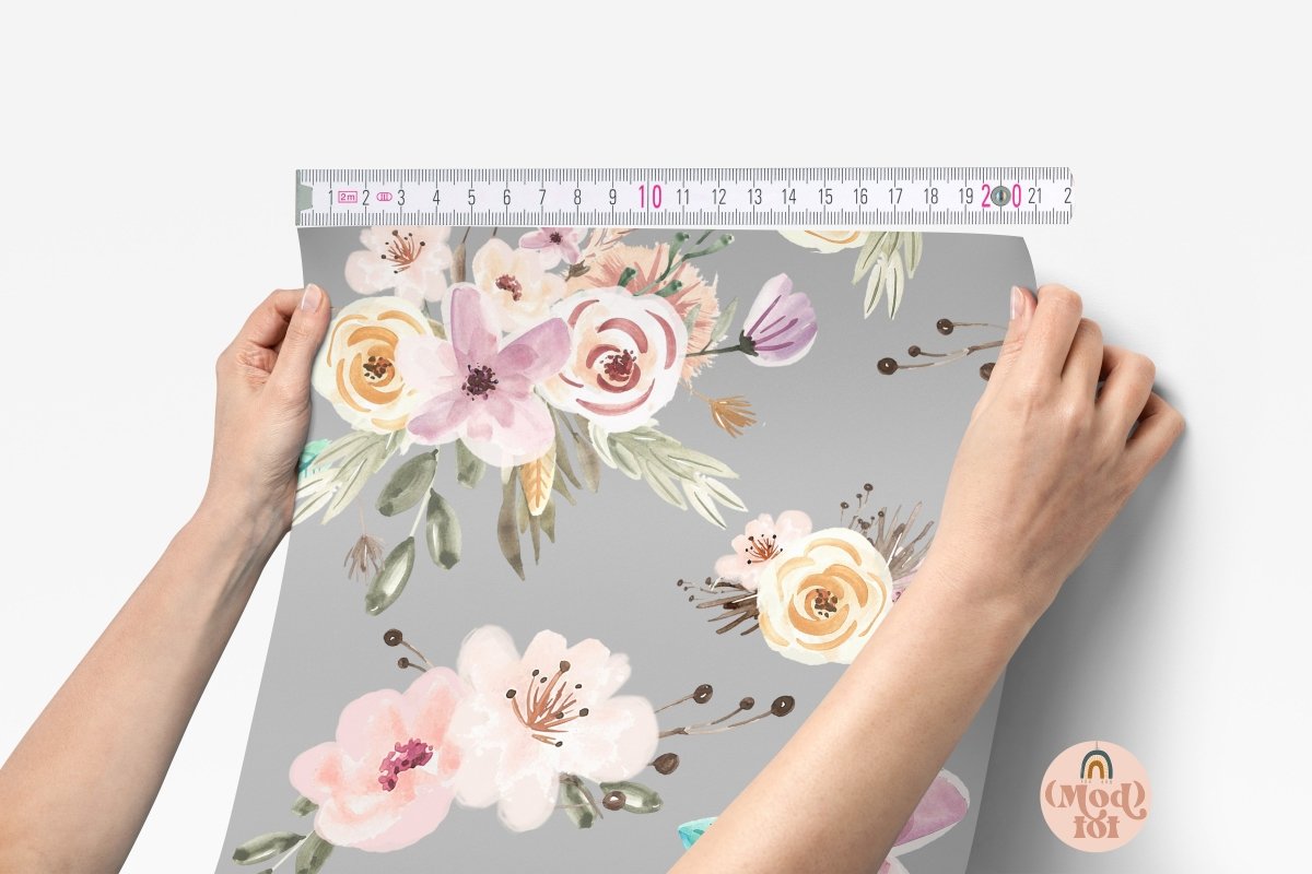 Floral Woodlands Peel & Stick Wallpaper - Floral Woodlands, gender_girl, Theme_Floral