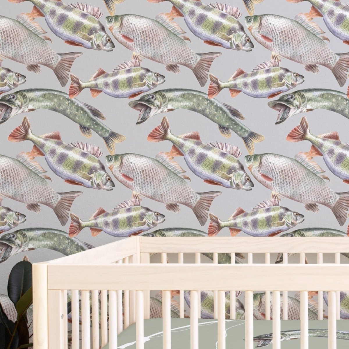 Gone Fishing Peel & Stick Wallpaper - gender_boy, Gone Fishing, Theme_Ocean