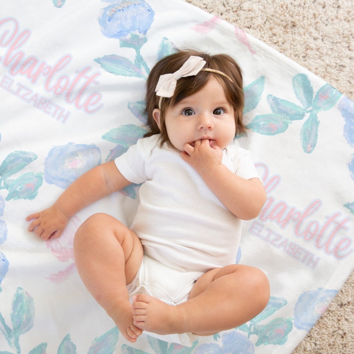 Granny Chic Personalized Baby Blanket - gender_girl, Granny Chic, Personalized_Yes