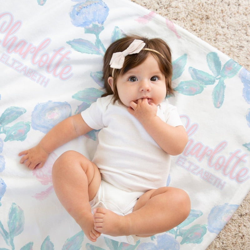 Granny Chic Personalized Baby Blanket - gender_girl, Granny Chic, Personalized_Yes