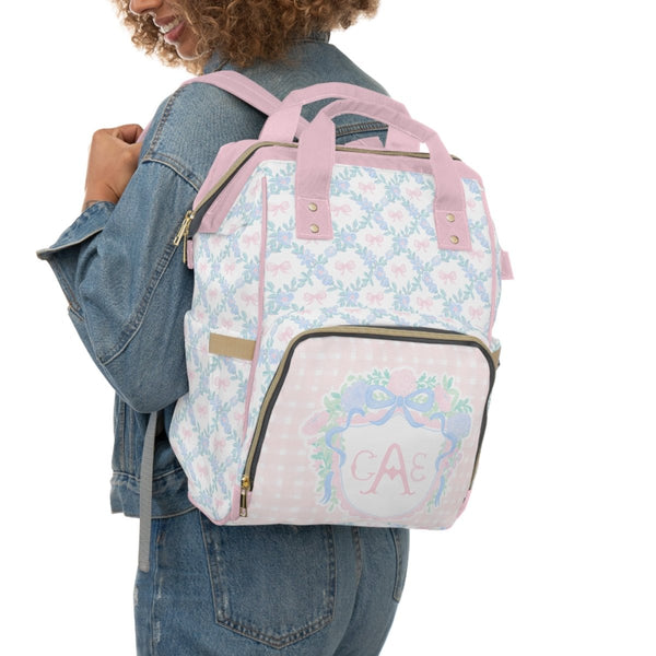 Granny Chic Personalized Backpack Diaper Bag - gender_girl, Granny Chic, text