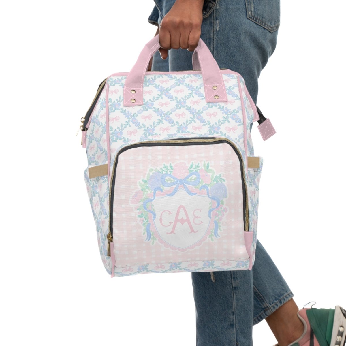 Granny Chic Personalized Backpack Diaper Bag - gender_girl, Granny Chic, text