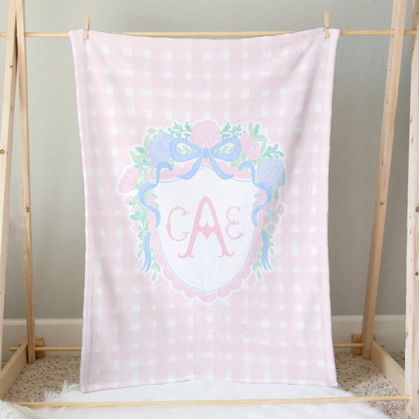 Granny Chic Personalized Minky Blanket - gender_girl, Granny Chic, Personalized_Yes