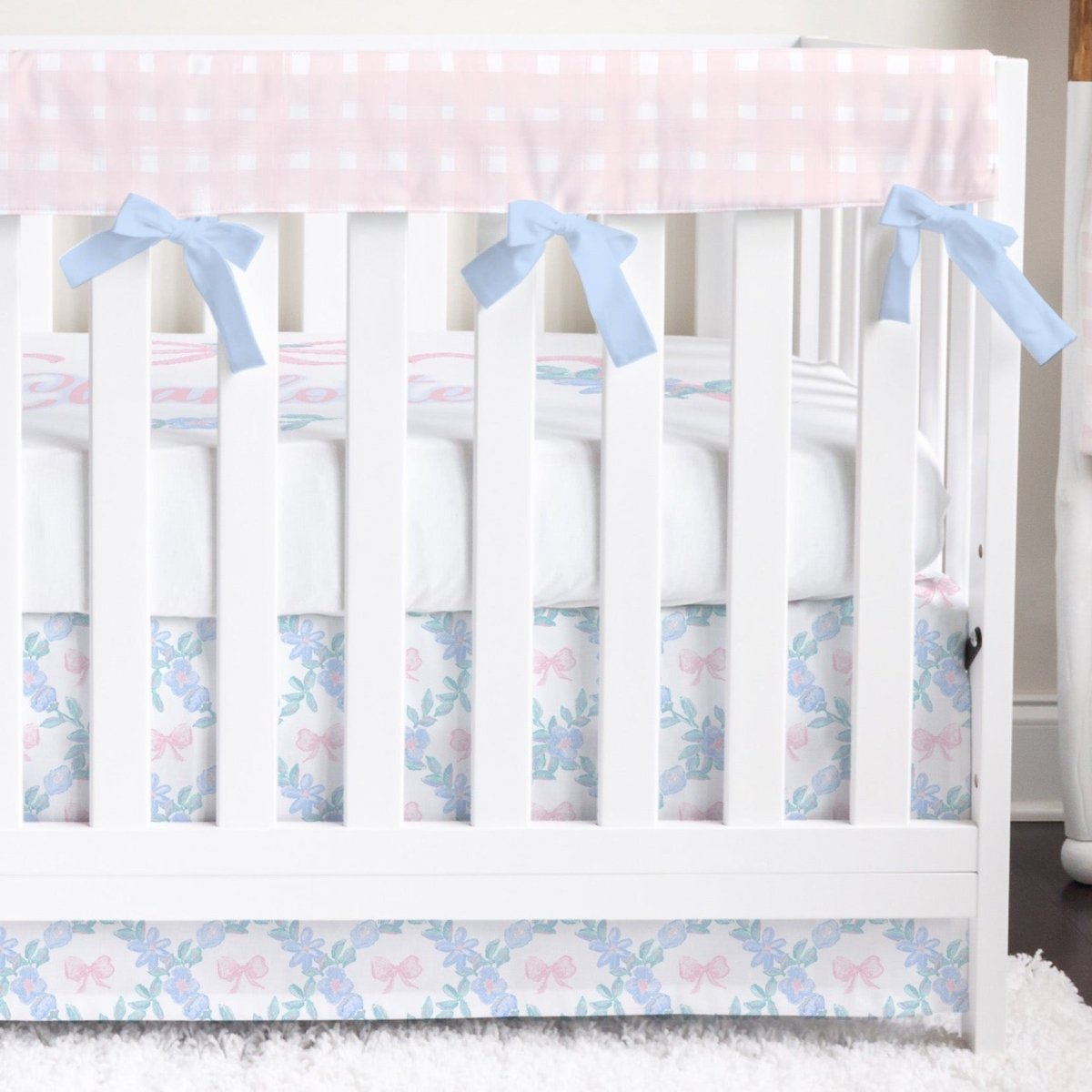 Granny Chic Pink Plaid Crib Bedding - gender_girl, Granny Chic, text