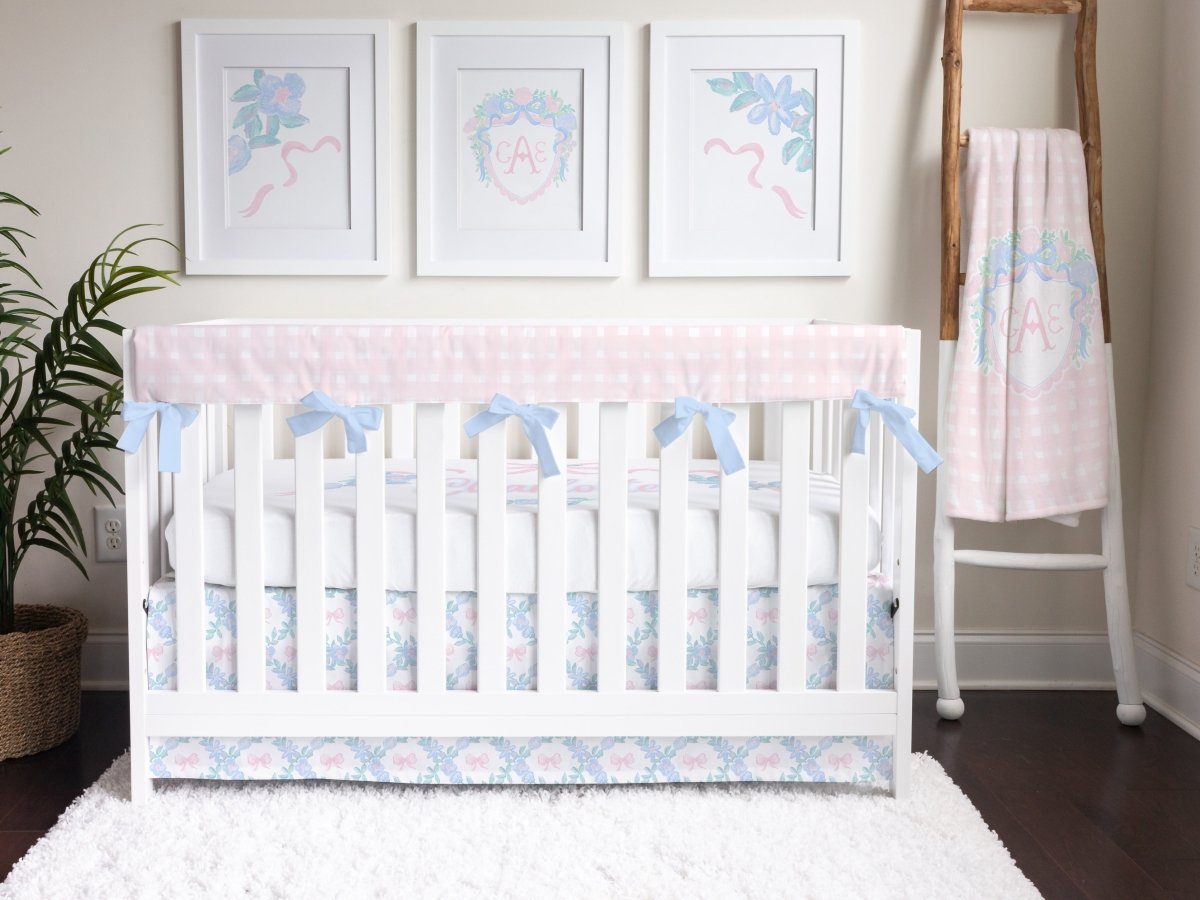 Granny Chic Pink Plaid Crib Bedding - gender_girl, Granny Chic, text
