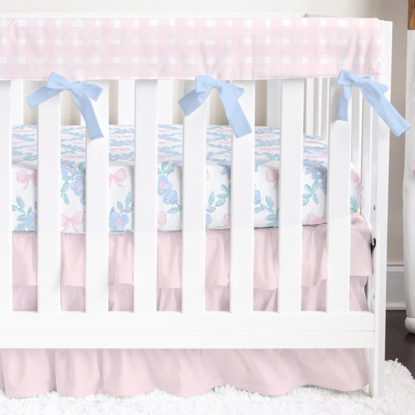 Granny Chic Pink Plaid Ruffled Crib Bedding - gender_girl, Granny Chic, text