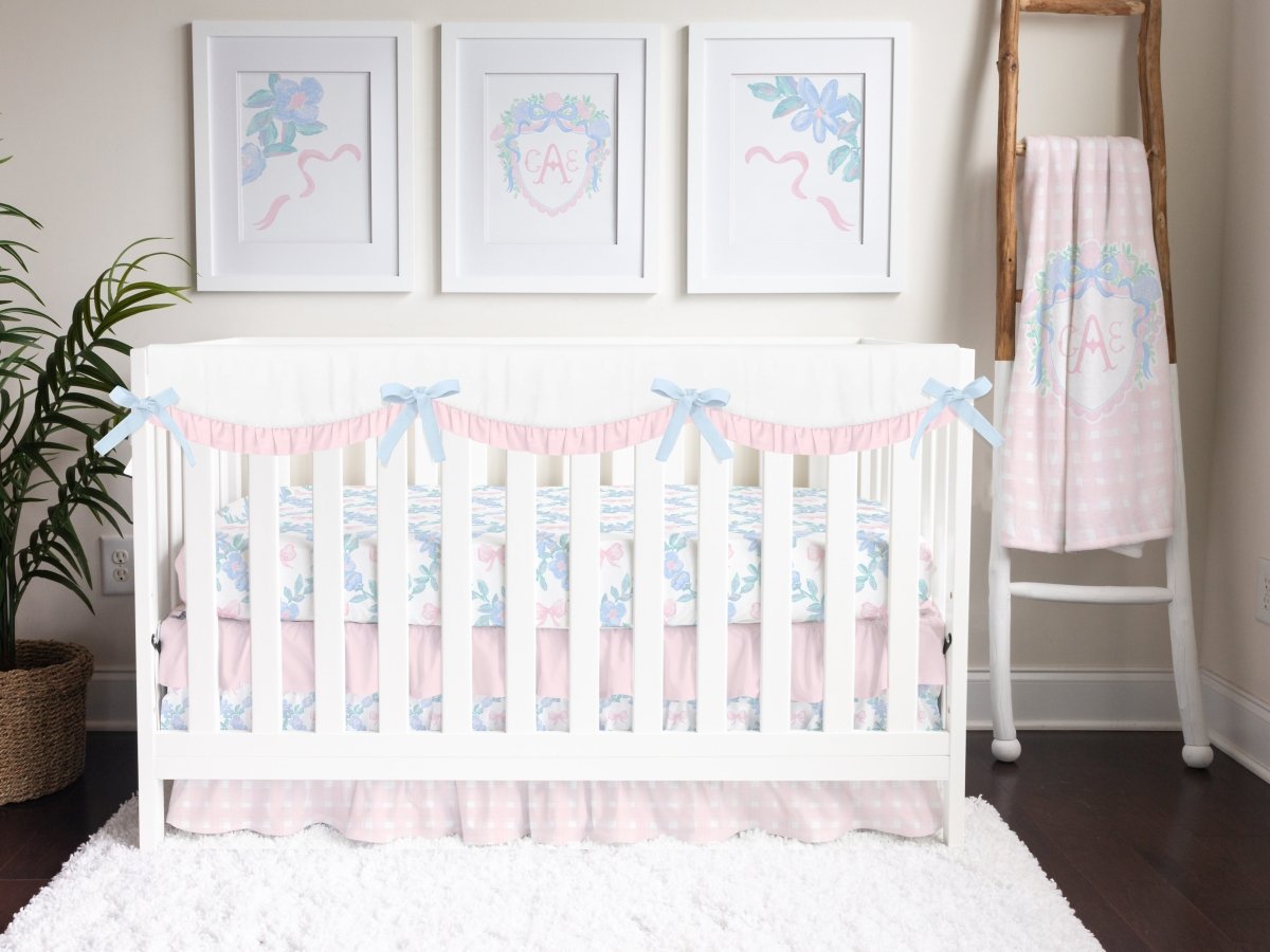 Granny Chic Scalloped Crib Rail Guards - gender_girl, Granny Chic, Theme_Floral