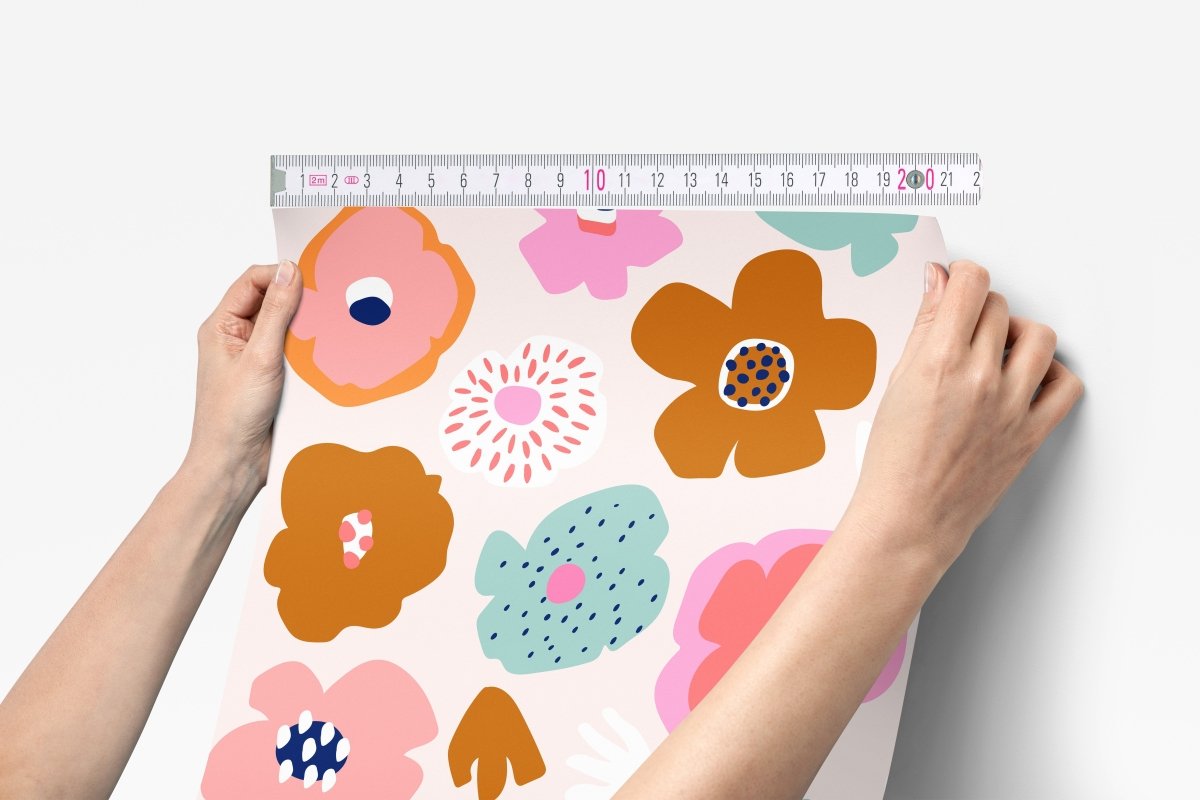 Happy Flowers Peel & Stick Wallpaper - gender_girl, Theme_Boho, Theme_Floral