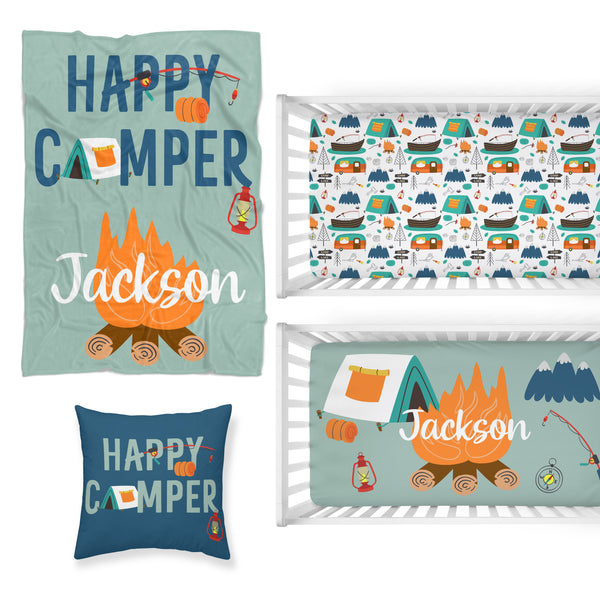 Happy Camper Nursery Starter Crib Bedding Set