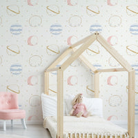 Hello Moon Peel & Stick Wallpaper - gender_girl, ,