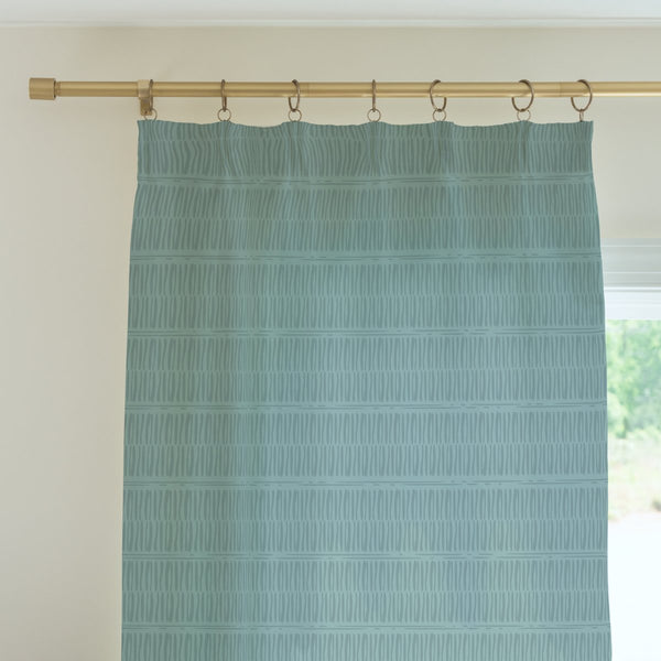 Highland Cow Boy Blue Tribal Curtain Panel - gender_boy, Highland Cow Boy, Theme_Boho