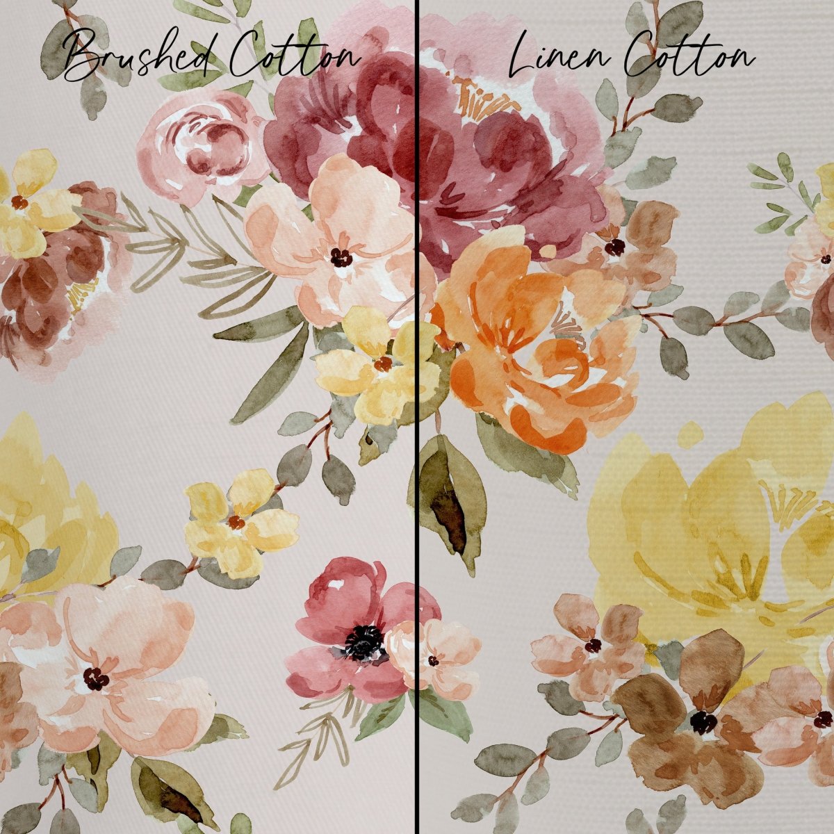 Highland Cow Wildflower Curtain Panel - gender_girl, Highland Cow Wildflower, Theme_Boho