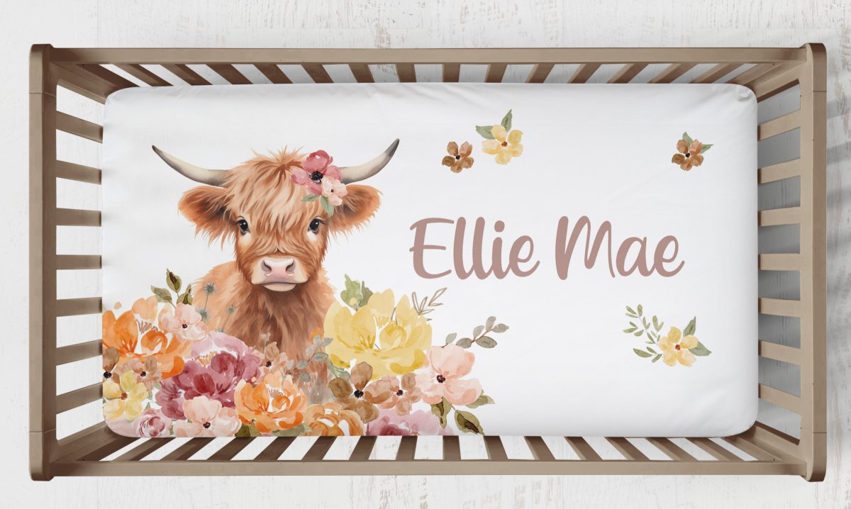 Highland Cow Wildflower Nursery Starter Set - gender_girl, Highland Cow Wildflower, text