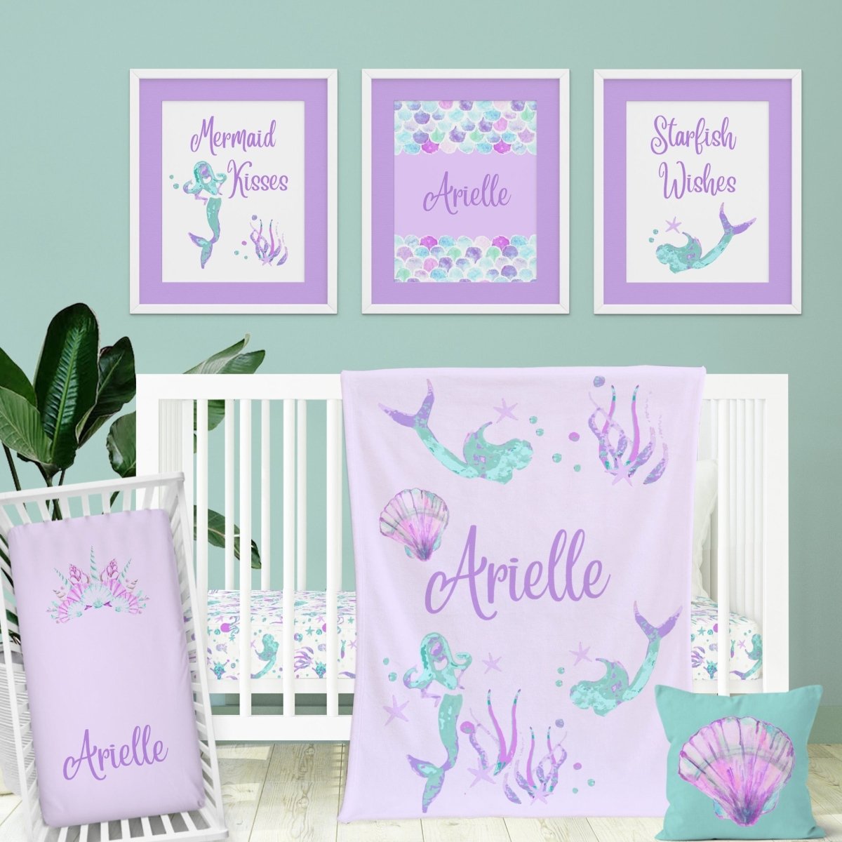 Jewel Mermaids Personalized Minky Blanket - gender_girl, Jewel Mermaid, Jewel Mermaids