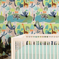 Jungle Play Peel & Stick Wallpaper - gender_boy, Theme_Jungle,