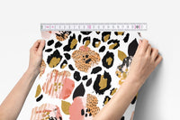 Leopard Love Floral Peel & Stick Wallpaper - gender_girl, Leopard Love, Theme_Floral