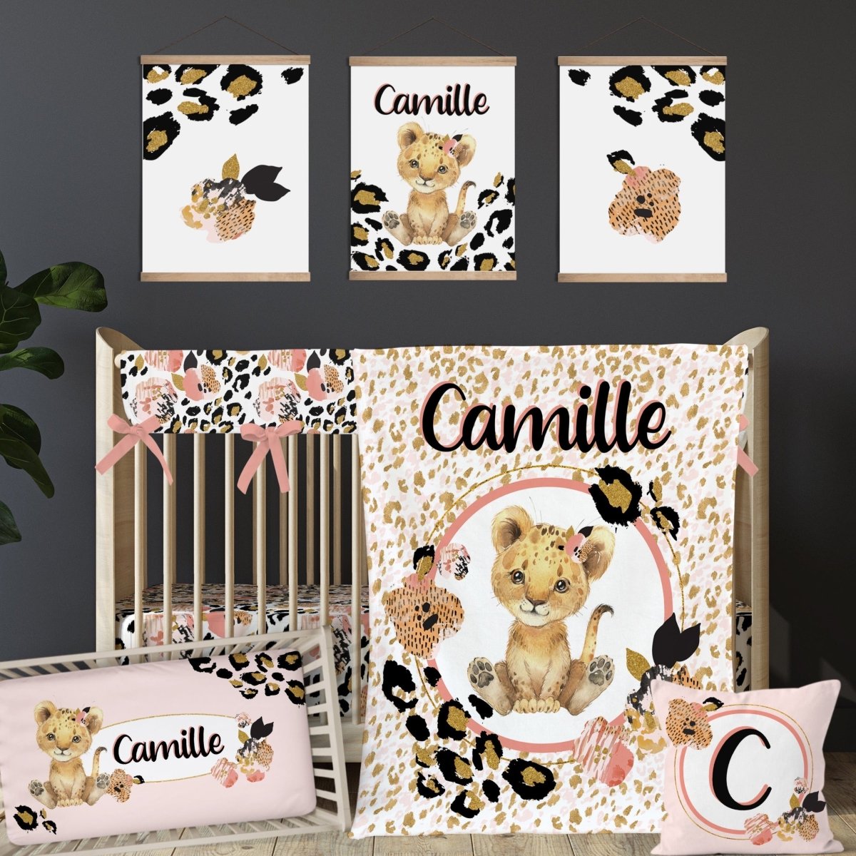 Leopard Love Nursery Starter Set - gender_girl, Leopard Love, text