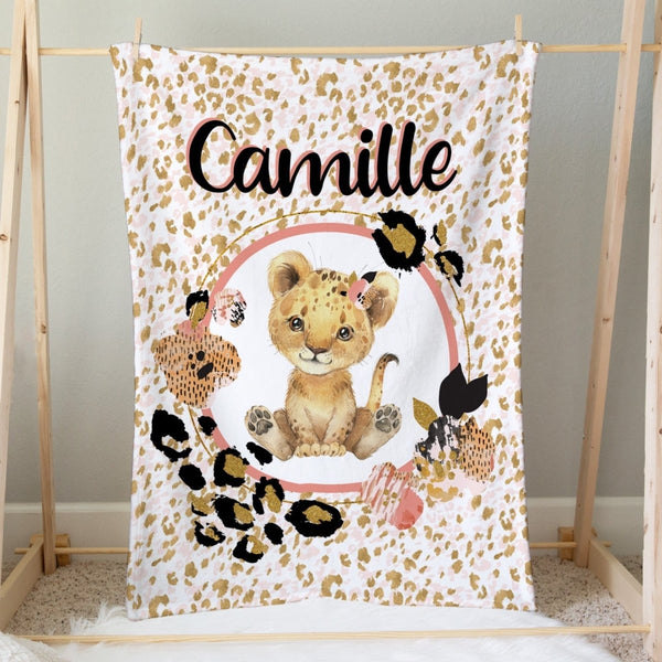 Leopard Love Personalized Blanket - gender_girl, Leopard Love, Personalized_Yes
