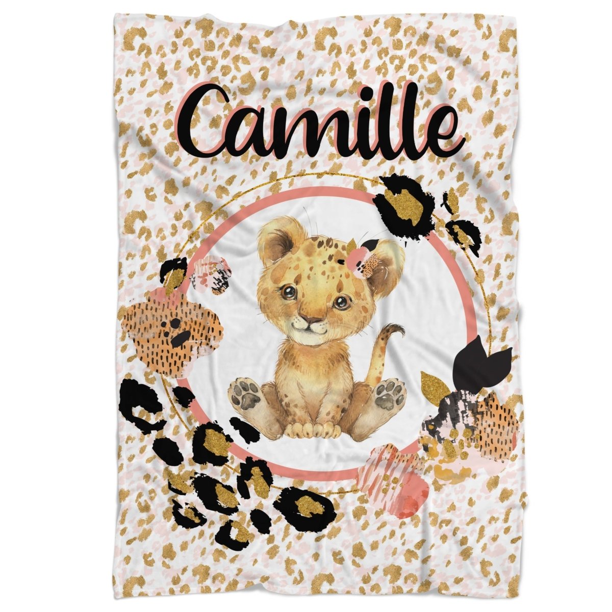 Leopard Love Personalized Blanket - gender_girl, Leopard Love, Personalized_Yes