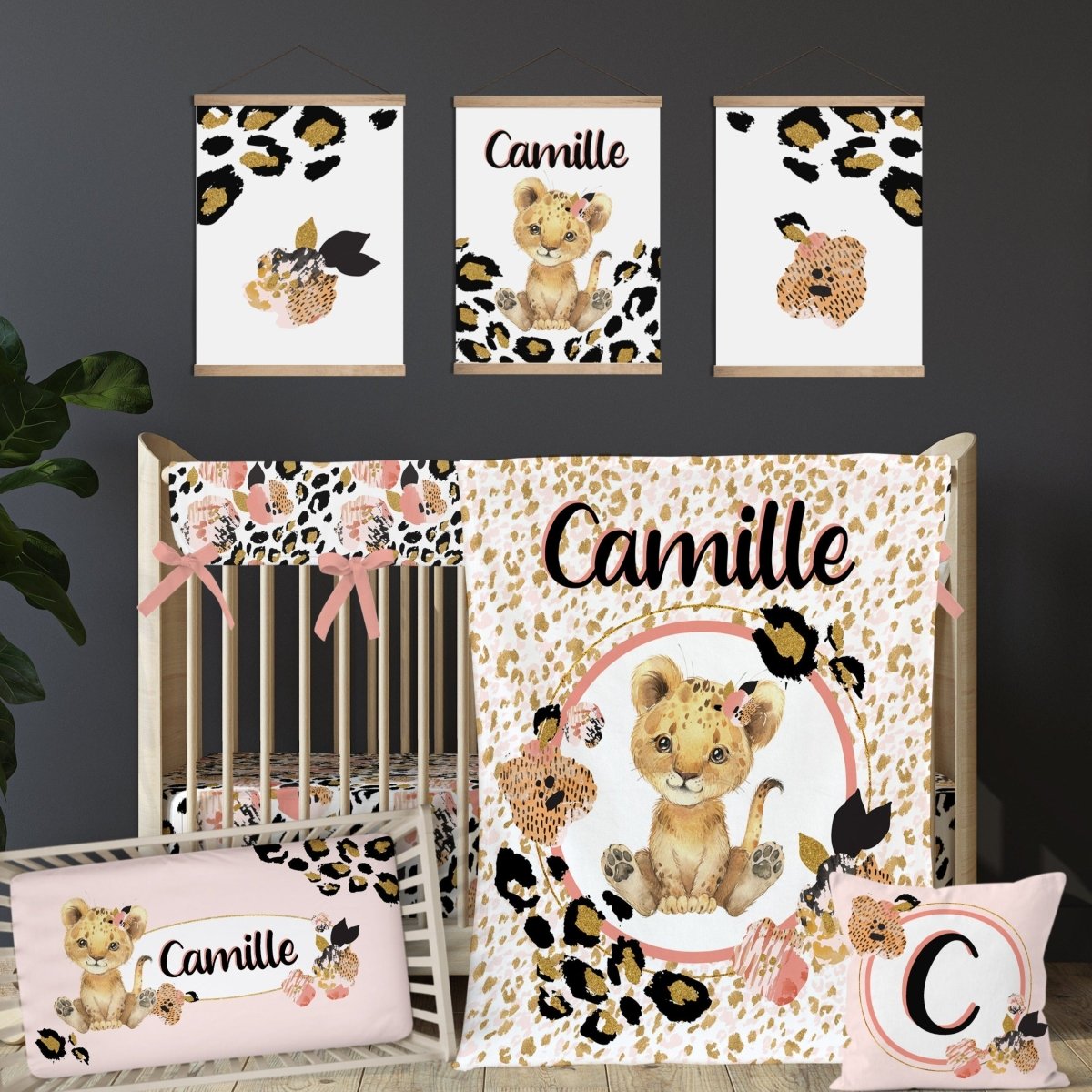 Leopard Love Personalized Blanket - gender_girl, Leopard Love, Personalized_Yes