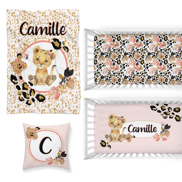 Leopard Love Nursery Starter Crib Bedding Set