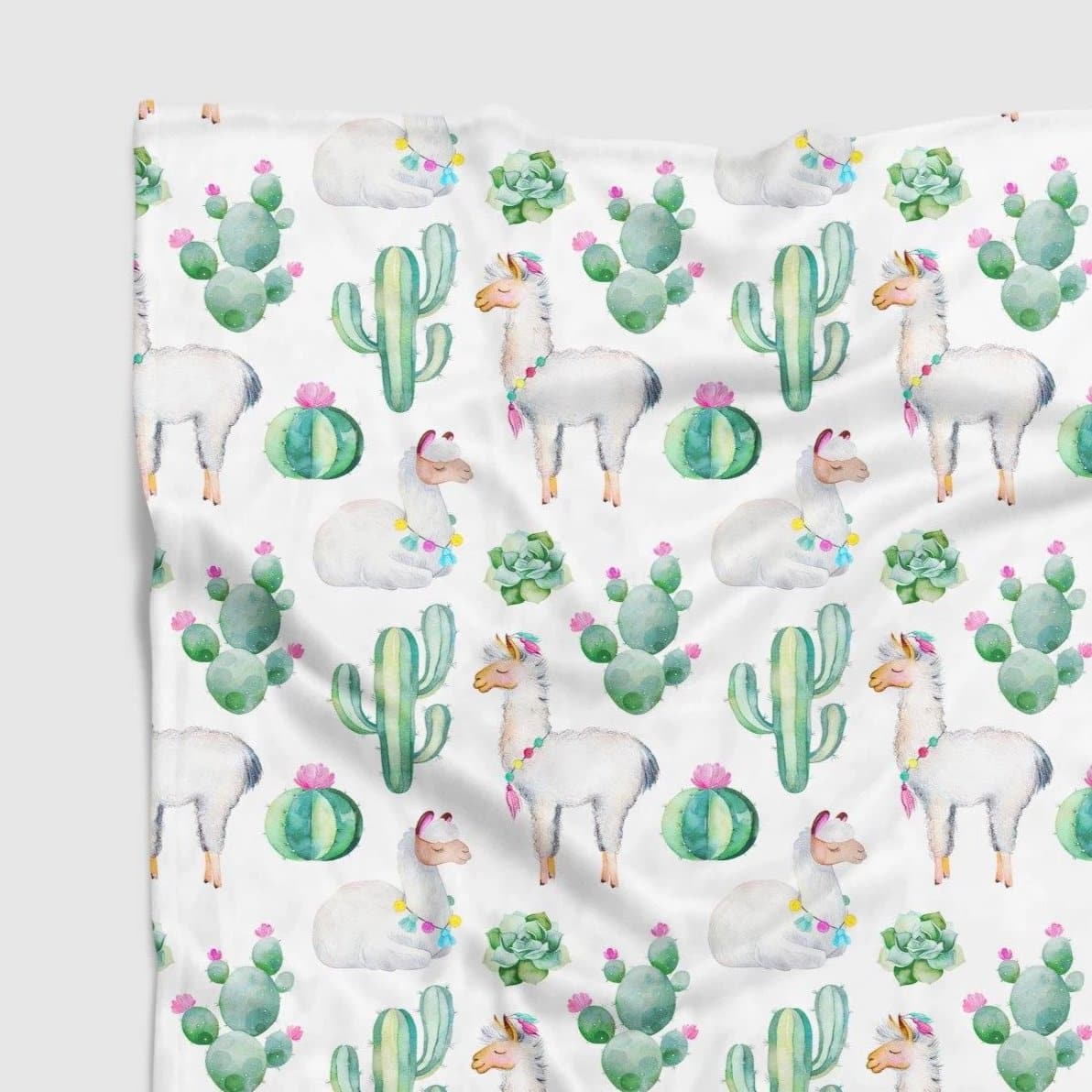 Llama Love Double Minky Blanket - gender_girl, Llama Love, Personalized_No