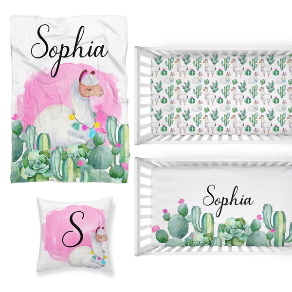 Llama Love Nursery Starter Crib Bedding Set