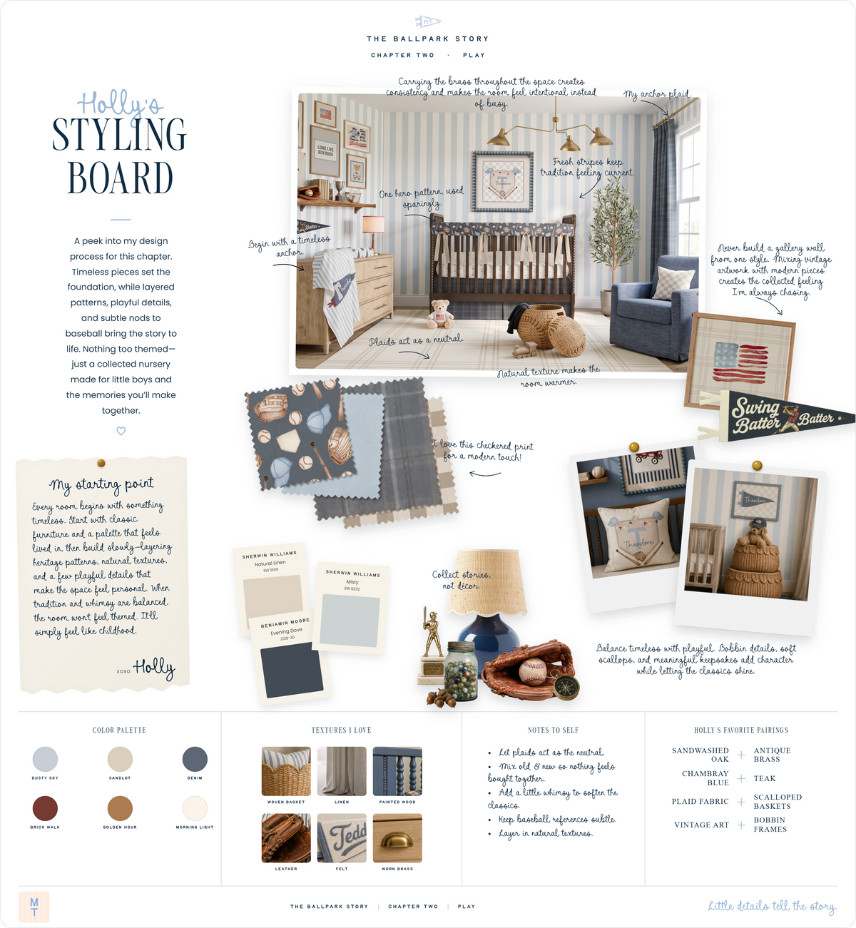Storybook styling board