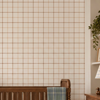 Peel & Stick Wallpaper | Chestnut Grid