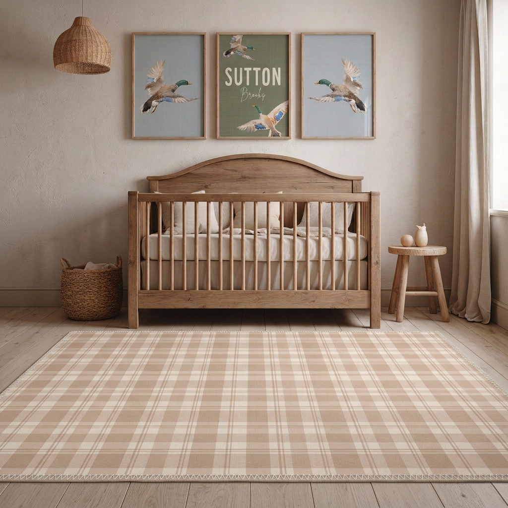 Kids Rug | Wheatfield Plaid