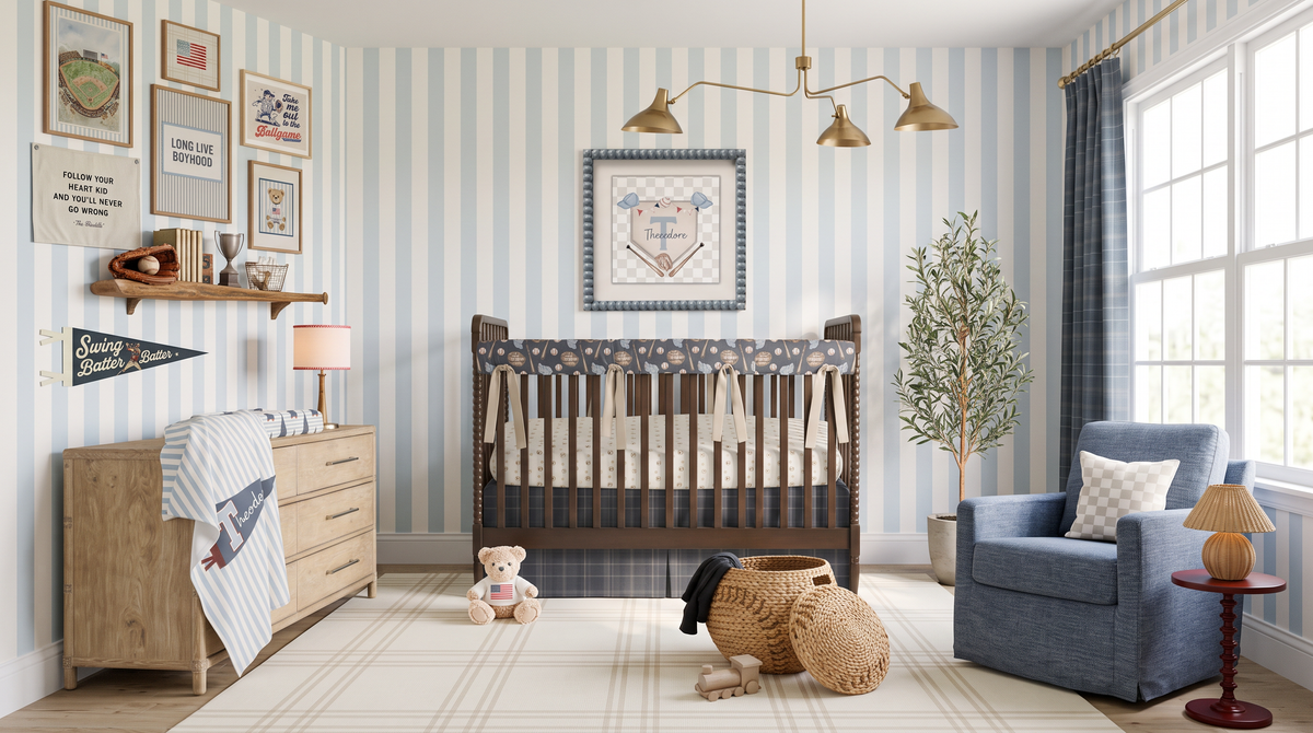 Ballpark nursery from Long Live Boyhood