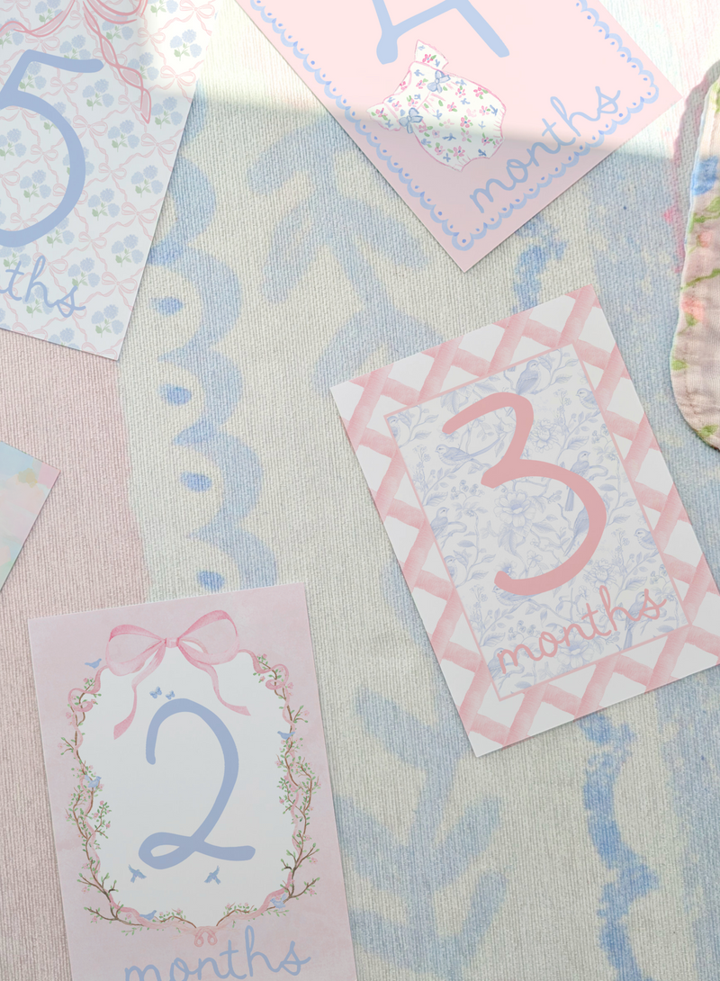 Monthly Milestone Cards | Preppy Heirloom