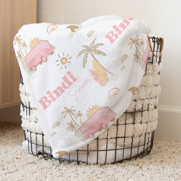 Minky Blanket | Ocean Surfer Girl