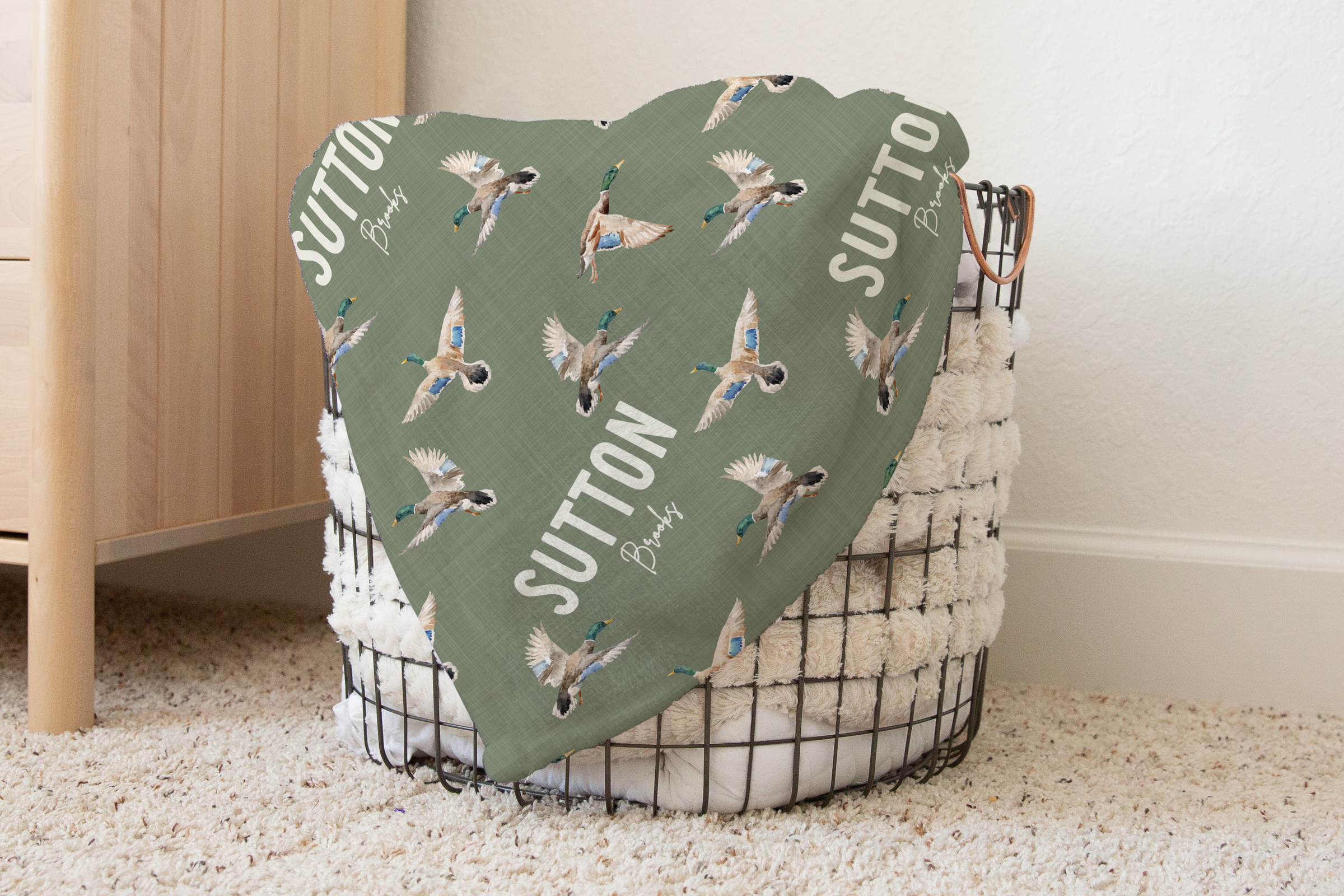 Minky Blanket | Personalized Mallard Flight