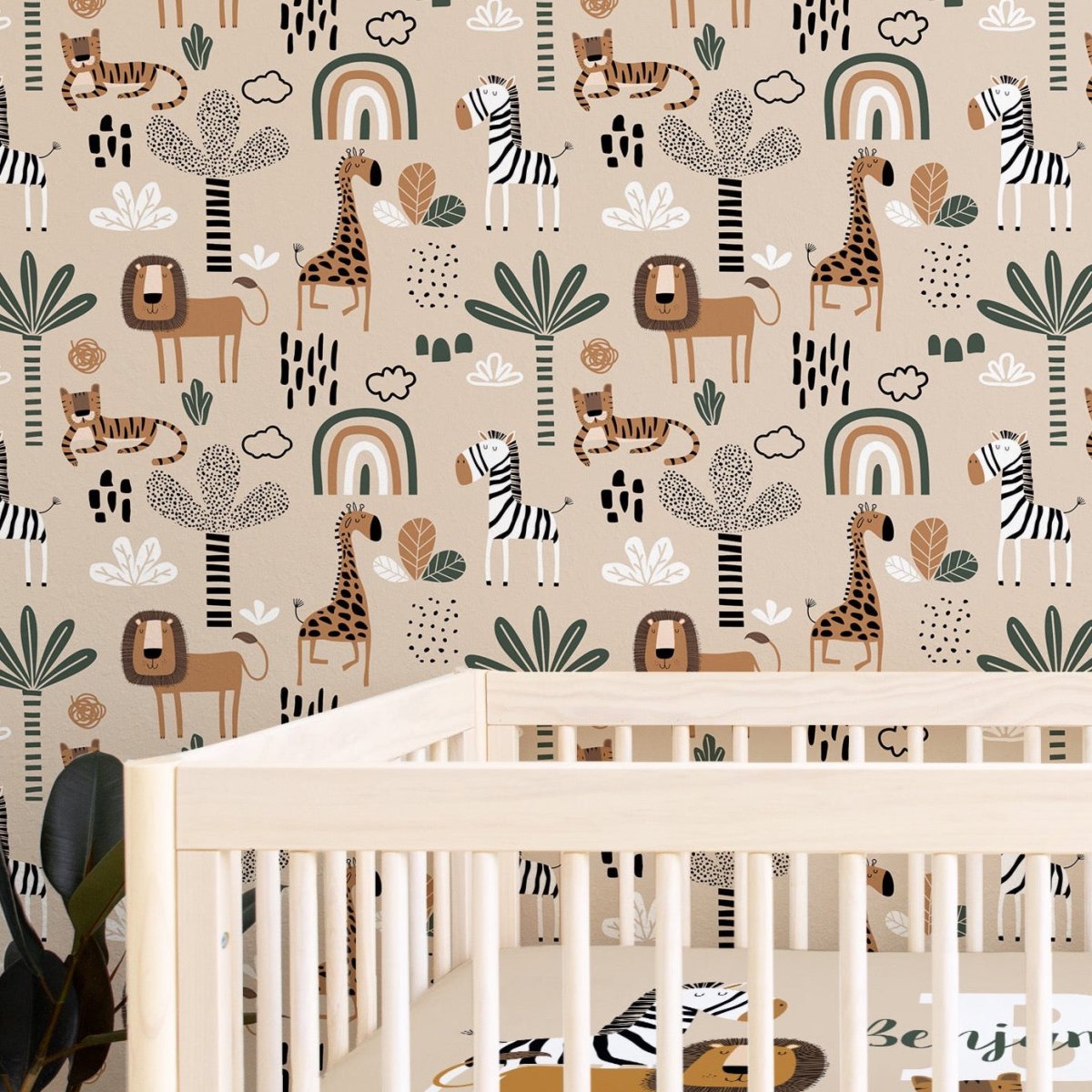 Mod Safari Peel & Stick Wallpaper - gender_boy, Mod Safari, Theme_Jungle