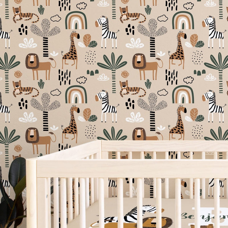 Mod Safari Peel & Stick Wallpaper - gender_boy, Mod Safari, Theme_Jungle
