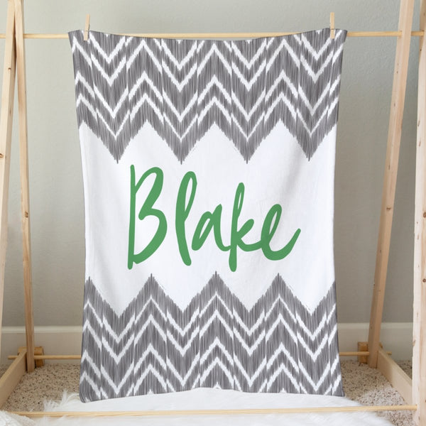 Modern Jungle Personalized Minky Blanket - gender_boy, gender_neutral, Modern Jungle