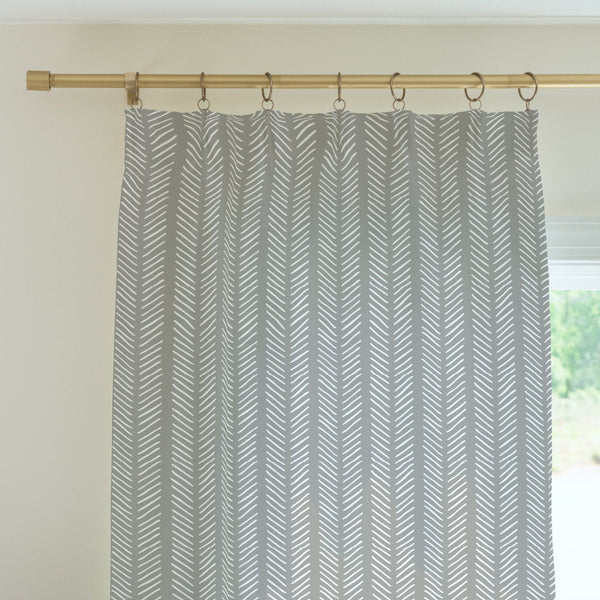 Modern Lion Herringbone Curtain Panel - gender_boy, Modern Lion, Theme_Jungle