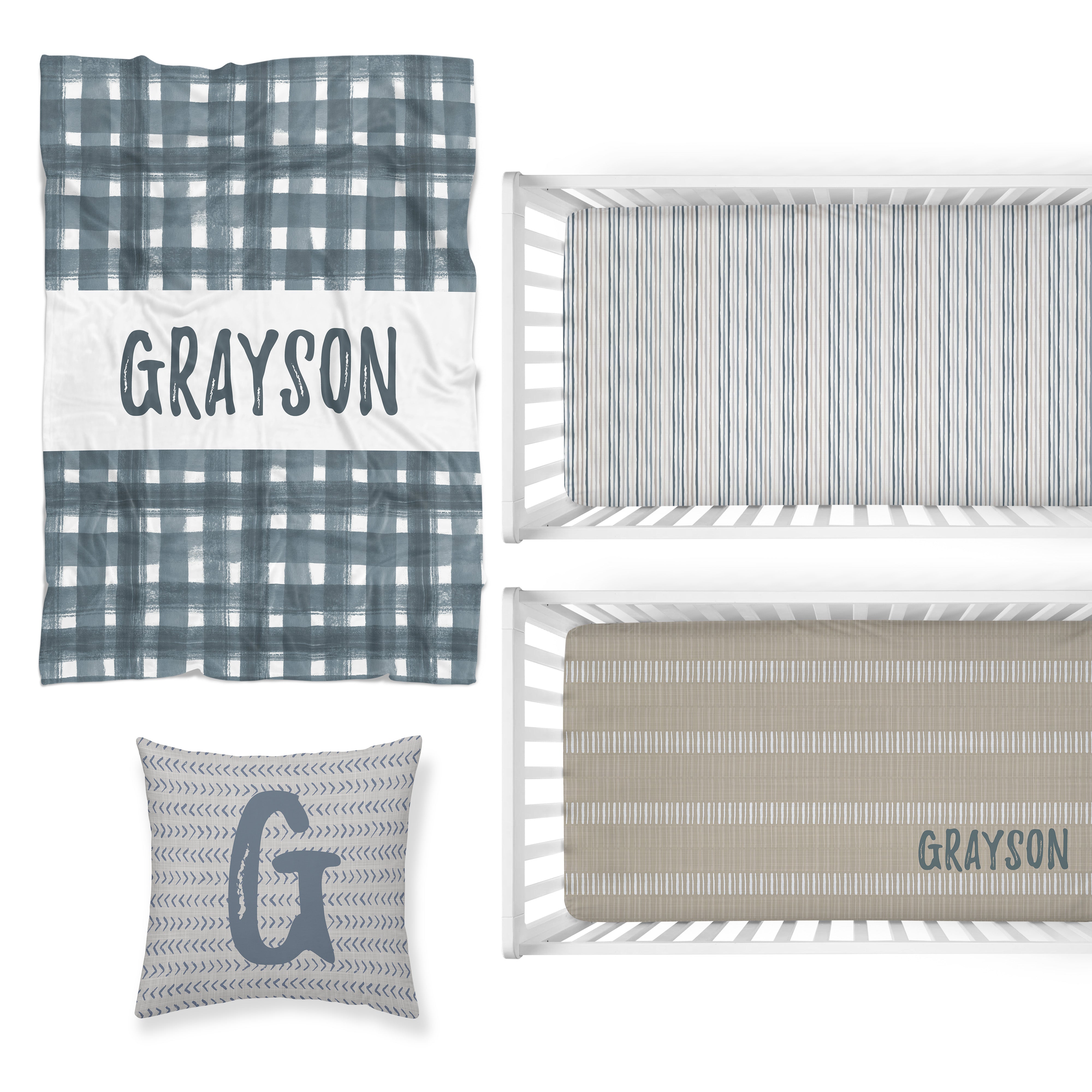 Modern Farmhouse Nursery Starter Crib Bedding Set