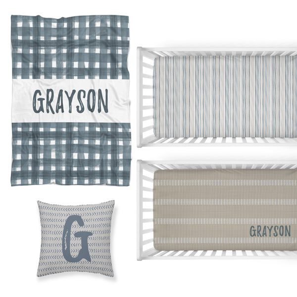 Modern Farmhouse Nursery Starter Crib Bedding Set