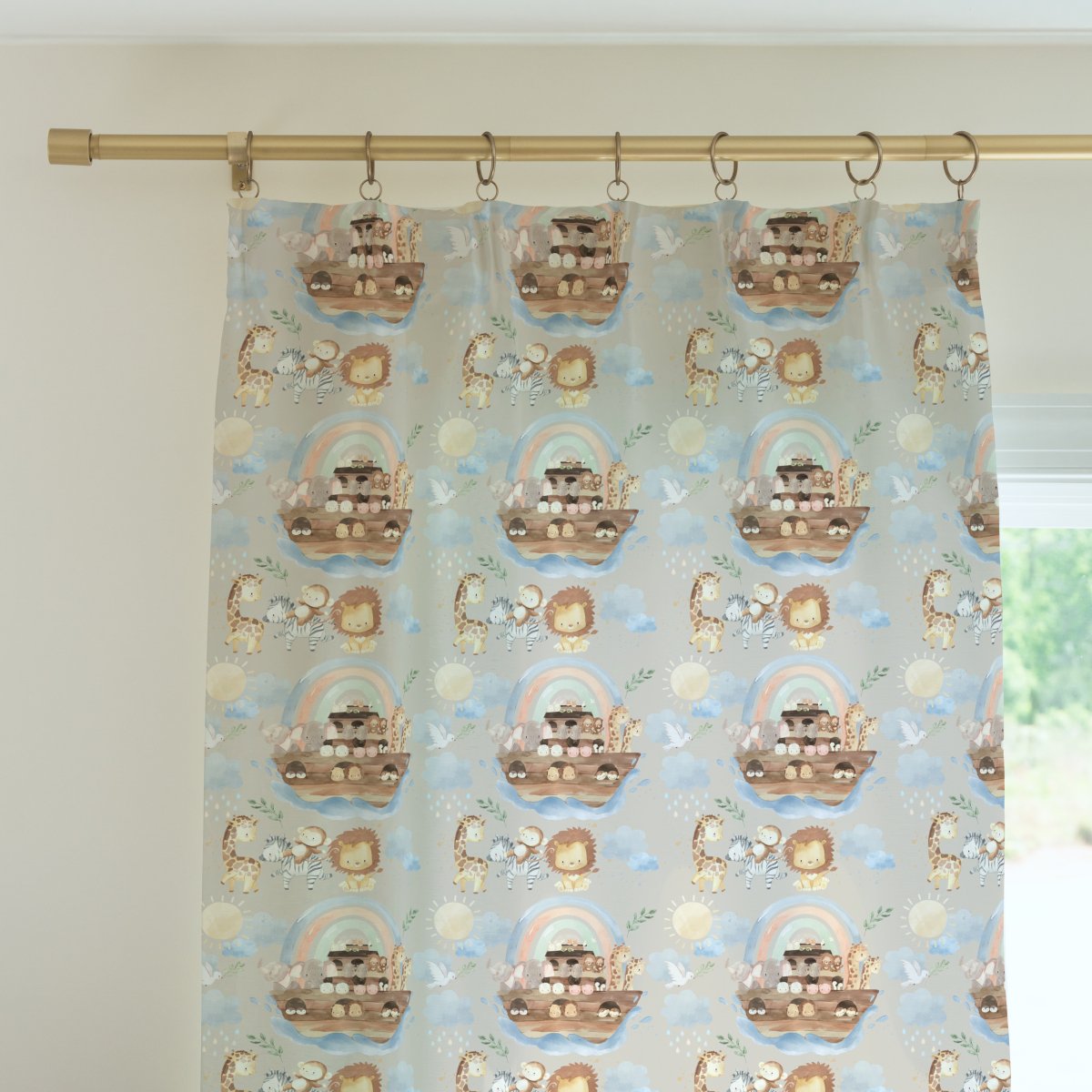 Noah's Ark Curtain Panel - gender_boy, Noah's Ark, Theme_Jungle