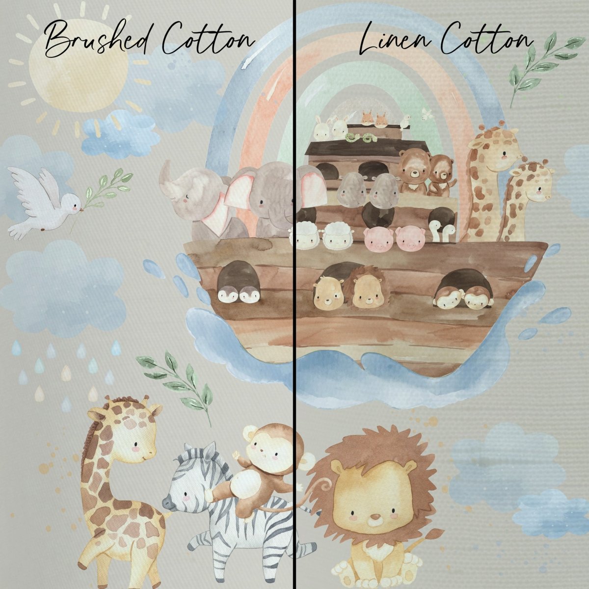 Noah's Ark Curtain Panel - gender_boy, Noah's Ark, Theme_Jungle