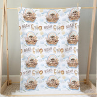 Noah's Ark Personalized Baby Blanket - gender_boy, Noah's Ark, Personalized_Yes