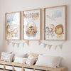 Noah's Ark Personalized Nursery Art - gender_boy, Noah's Ark, text