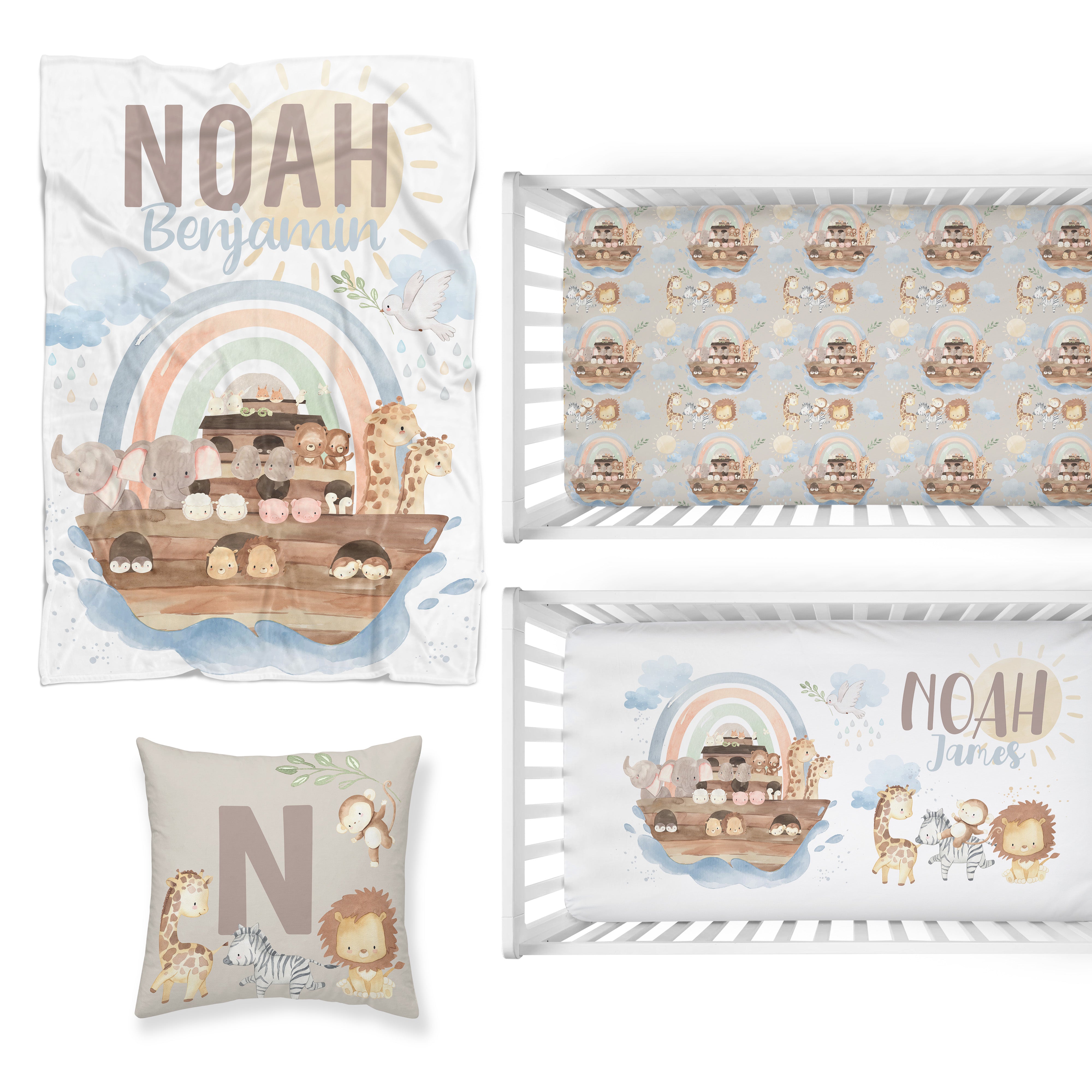 Noah's Ark Nursery Starter Crib Bedding Set