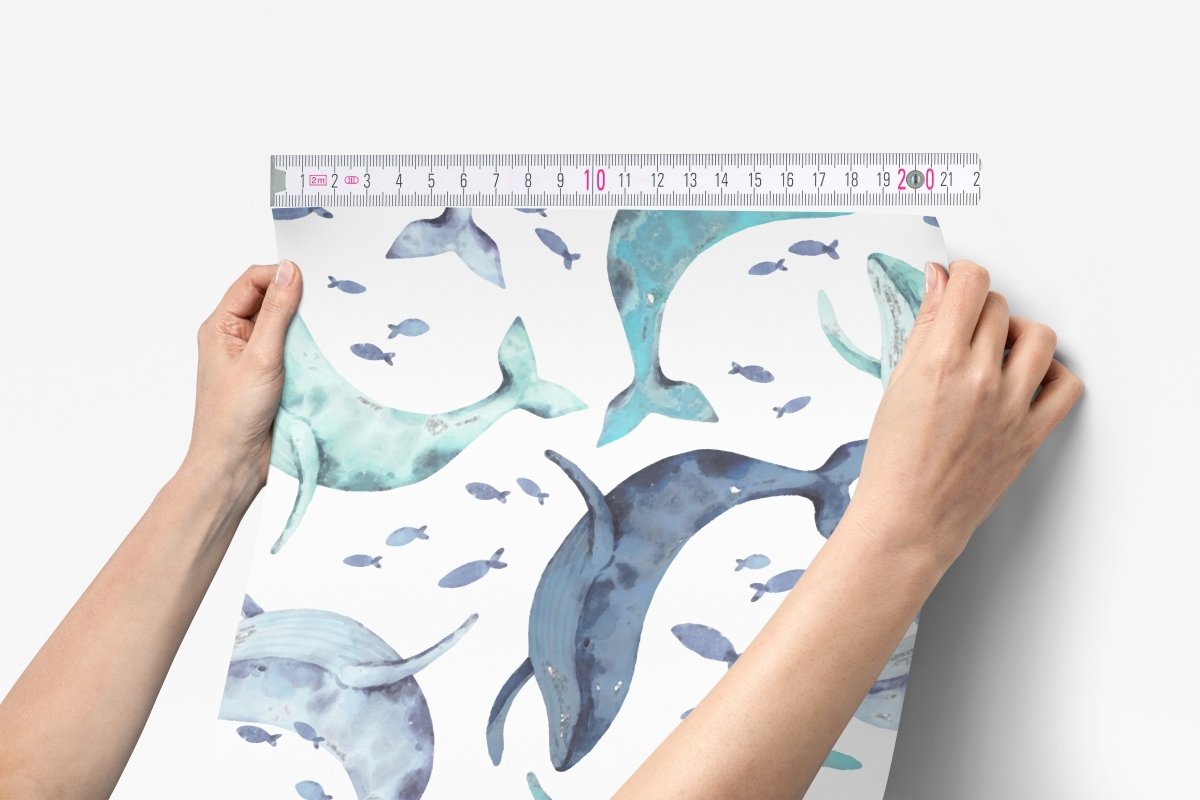 Oh Whale! Peel & Stick Wallpaper - gender_boy, gender_neutral, Oh Whale!