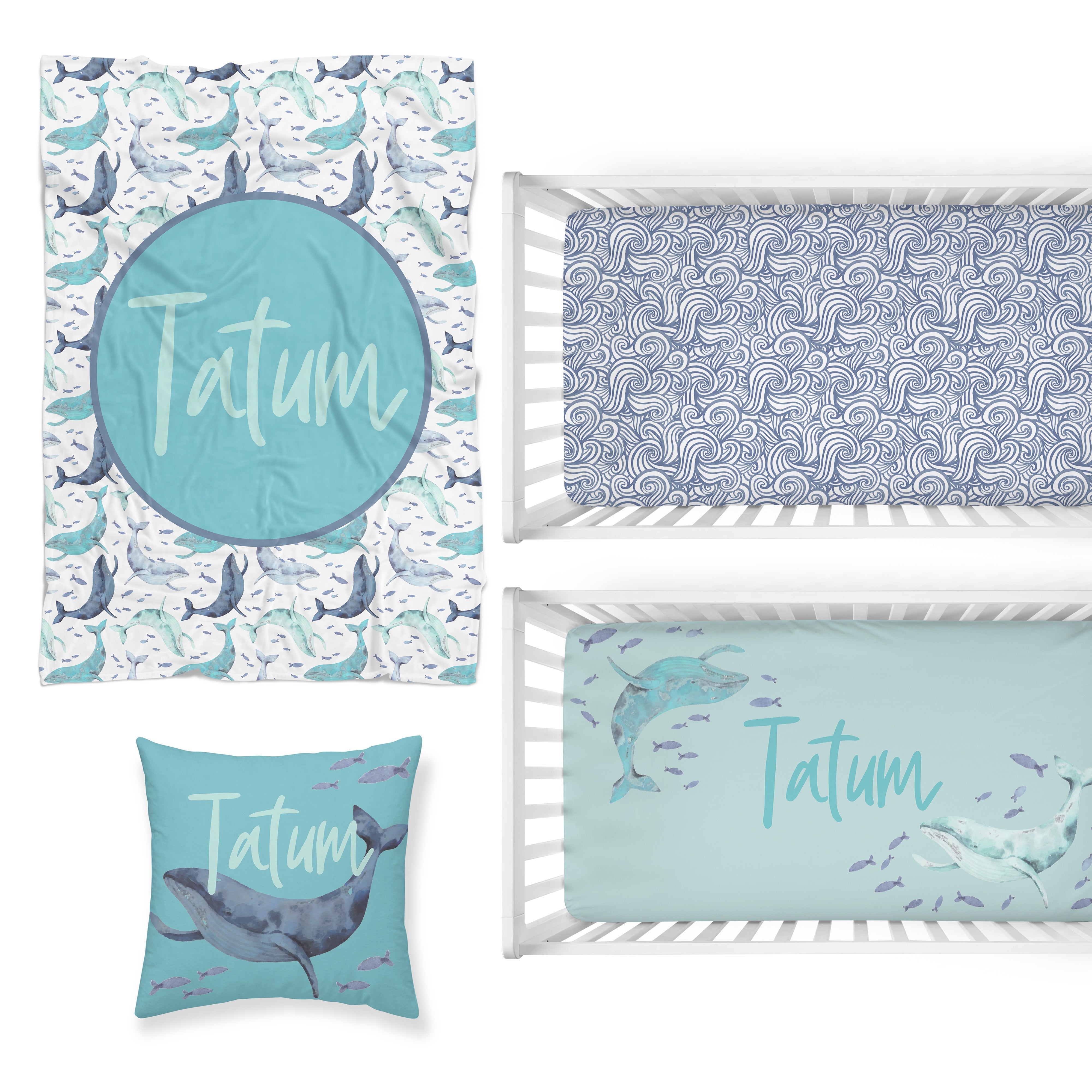 Oh Whale! Nursery Starter Crib Bedding Set