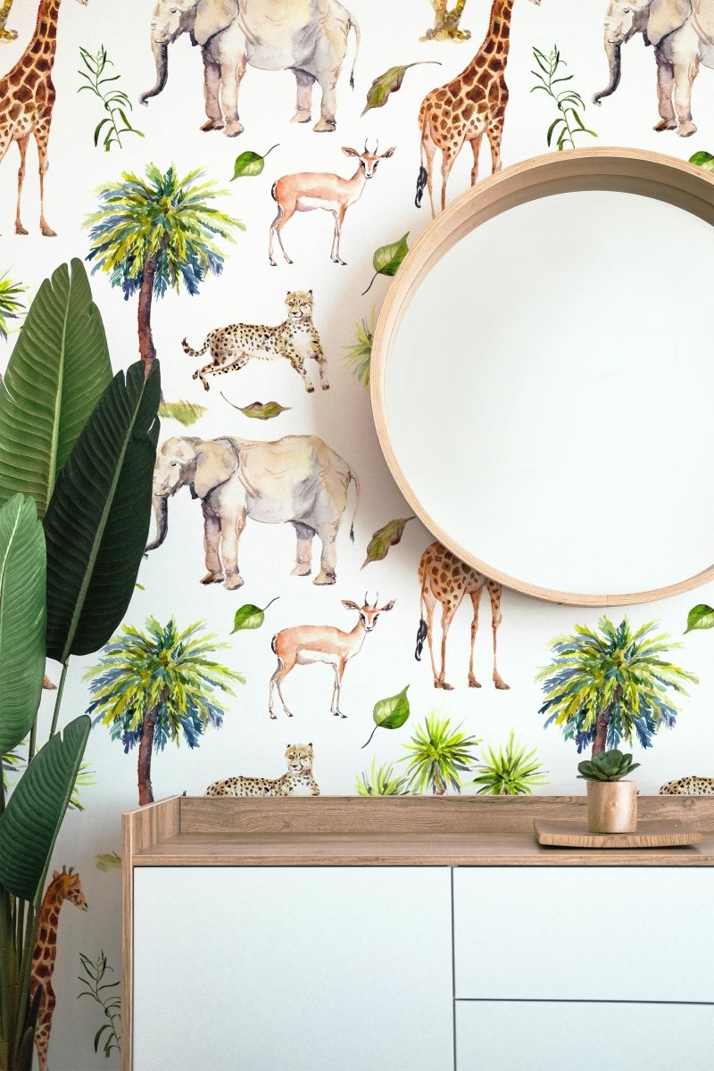 On Safari Peel & Stick Wallpaper - gender_boy, gender_neutral, On Safari