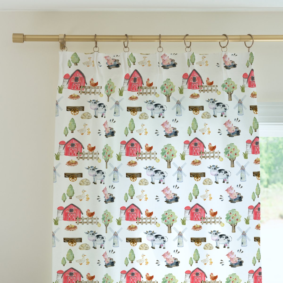 On the Farm Curtain Panel - gender_boy, gender_neutral, On the Farm